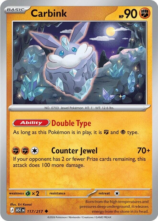 Carbink (117/217) [Mega Evolution: Ascended Heroes] Pokemon Single Pokémon  | Multizone: Comics And Games