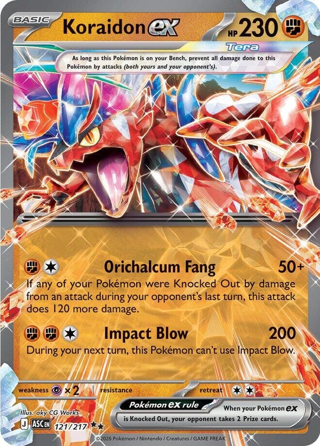 Koraidon ex (121/217) [Mega Evolution: Ascended Heroes] Pokemon Single Pokémon  | Multizone: Comics And Games
