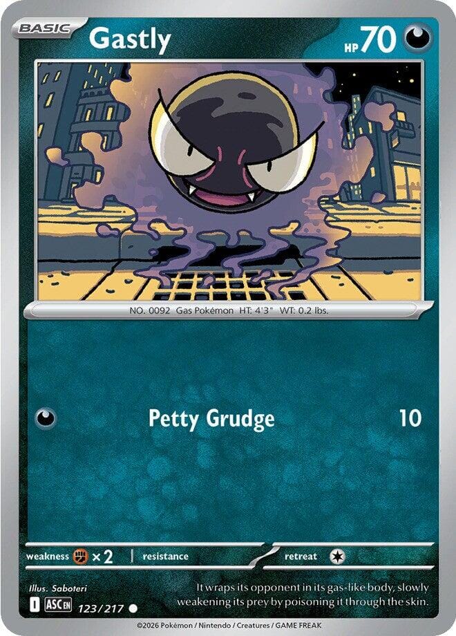 Gastly (123/217) [Mega Evolution: Ascended Heroes] Pokemon Single Pokémon  | Multizone: Comics And Games