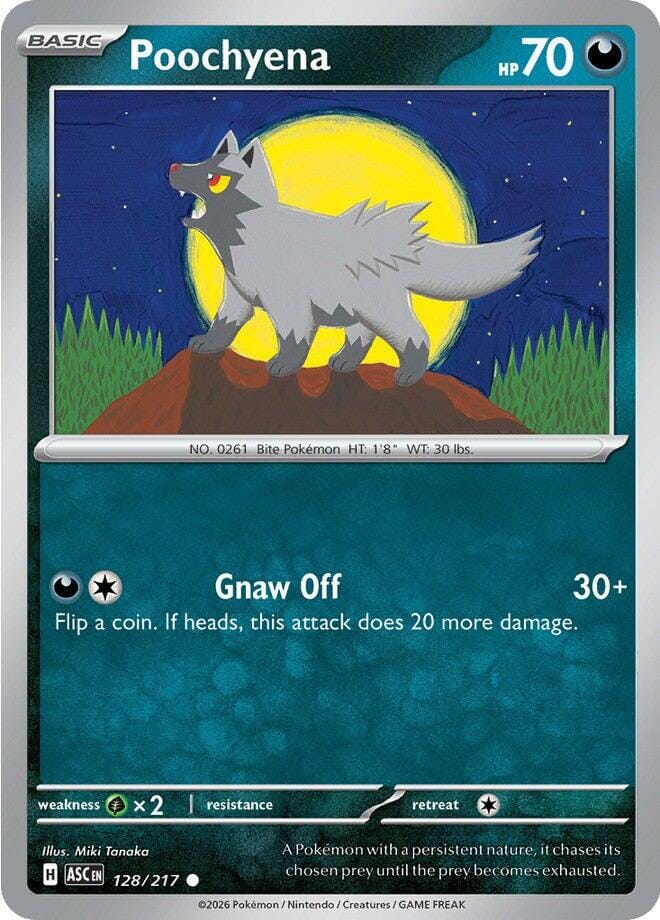 Poochyena (128/217) [Mega Evolution: Ascended Heroes] Pokemon Single Pokémon  | Multizone: Comics And Games
