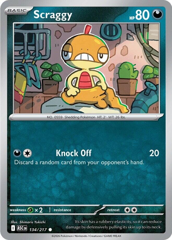 Scraggy (134/217) [Mega Evolution: Ascended Heroes] Pokemon Single Pokémon  | Multizone: Comics And Games