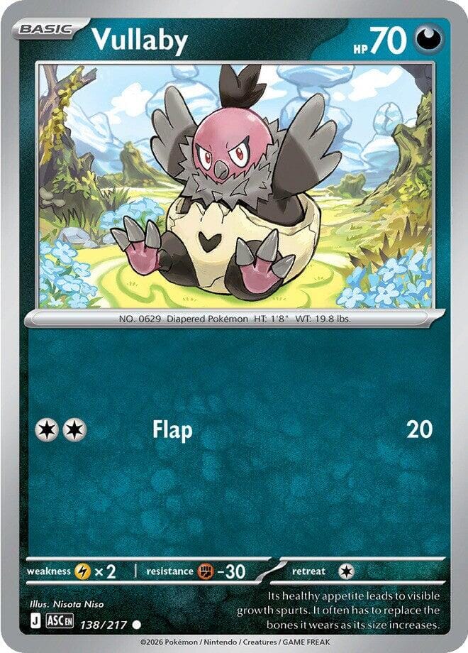 Vullaby (138/217) [Mega Evolution: Ascended Heroes] Pokemon Single Pokémon  | Multizone: Comics And Games