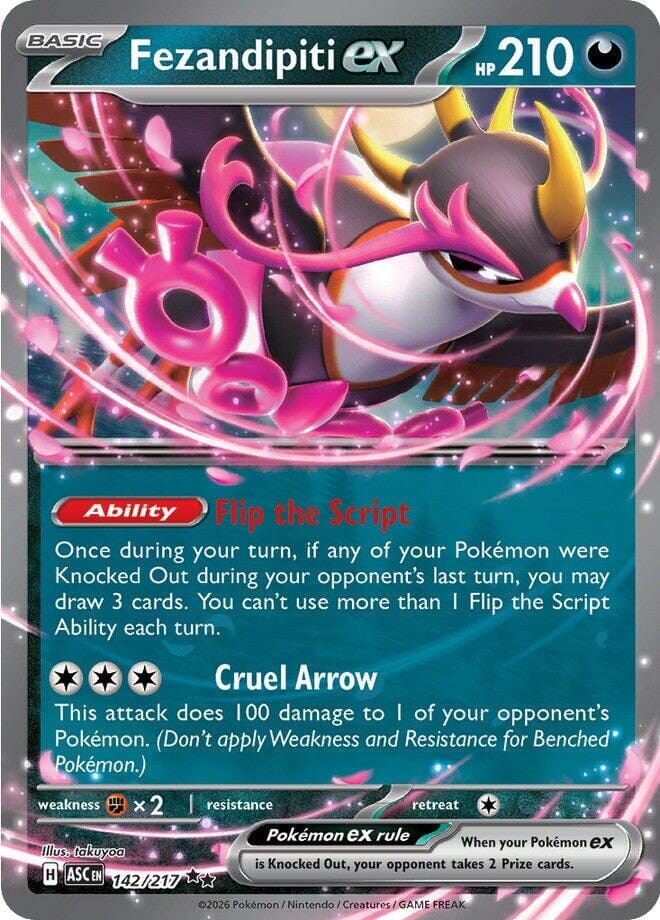Fezandipiti ex (142/217) [Mega Evolution: Ascended Heroes] Pokemon Single Pokémon  | Multizone: Comics And Games