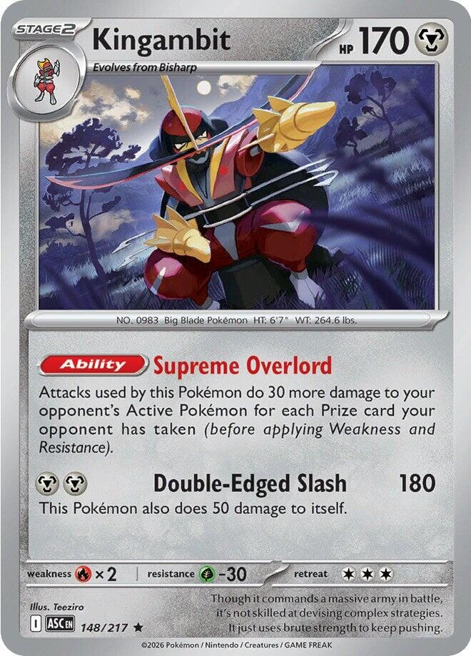 Kingambit (148/217) [Mega Evolution: Ascended Heroes] Pokemon Single Pokémon  | Multizone: Comics And Games