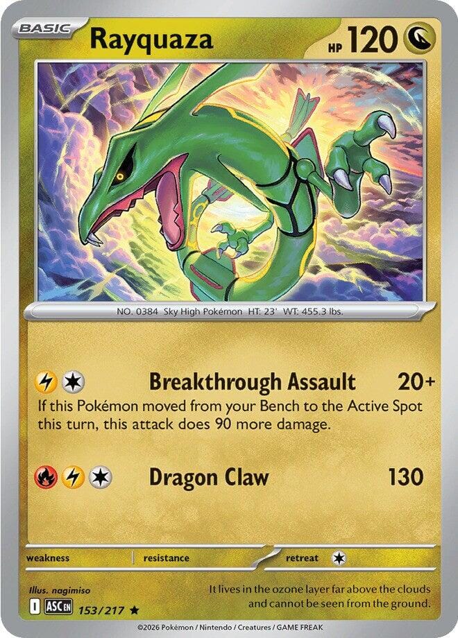 Rayquaza (153/217) [Mega Evolution: Ascended Heroes] Pokemon Single Pokémon  | Multizone: Comics And Games