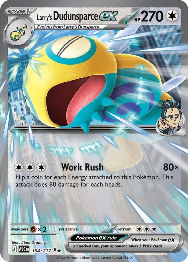 Larry's Dudunsparce ex (164/217) [Mega Evolution: Ascended Heroes] Pokemon Single Pokémon  | Multizone: Comics And Games