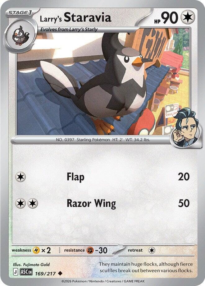 Larry's Staravia (169/217) [Mega Evolution: Ascended Heroes] Pokemon Single Pokémon  | Multizone: Comics And Games