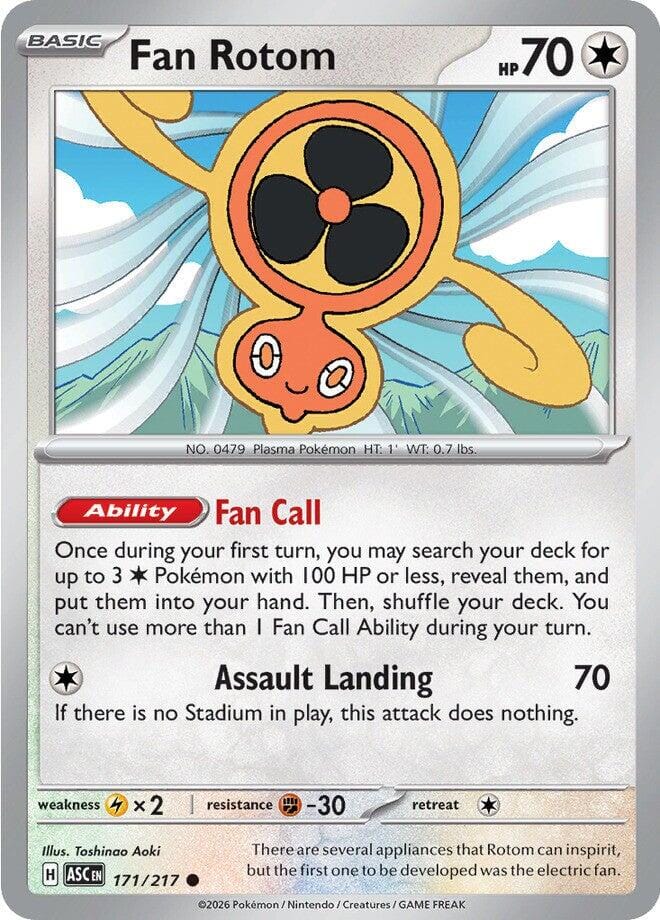 Fan Rotom (171/217) [Mega Evolution: Ascended Heroes] Pokemon Single Pokémon  | Multizone: Comics And Games