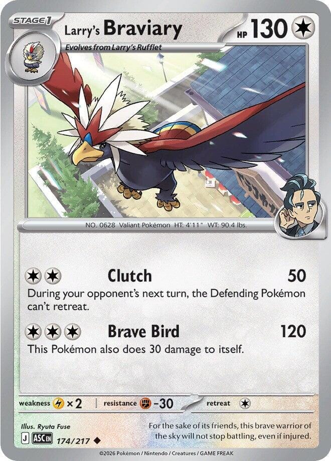 Larry's Braviary (174/217) [Mega Evolution: Ascended Heroes] Pokemon Single Pokémon  | Multizone: Comics And Games