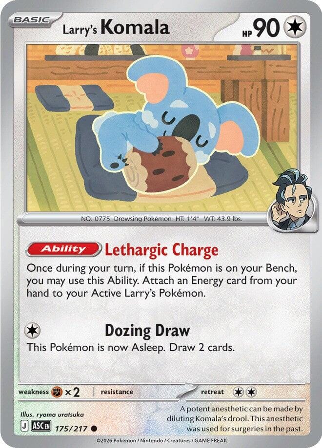 Larry's Komala (175/217) [Mega Evolution: Ascended Heroes] Pokemon Single Pokémon  | Multizone: Comics And Games