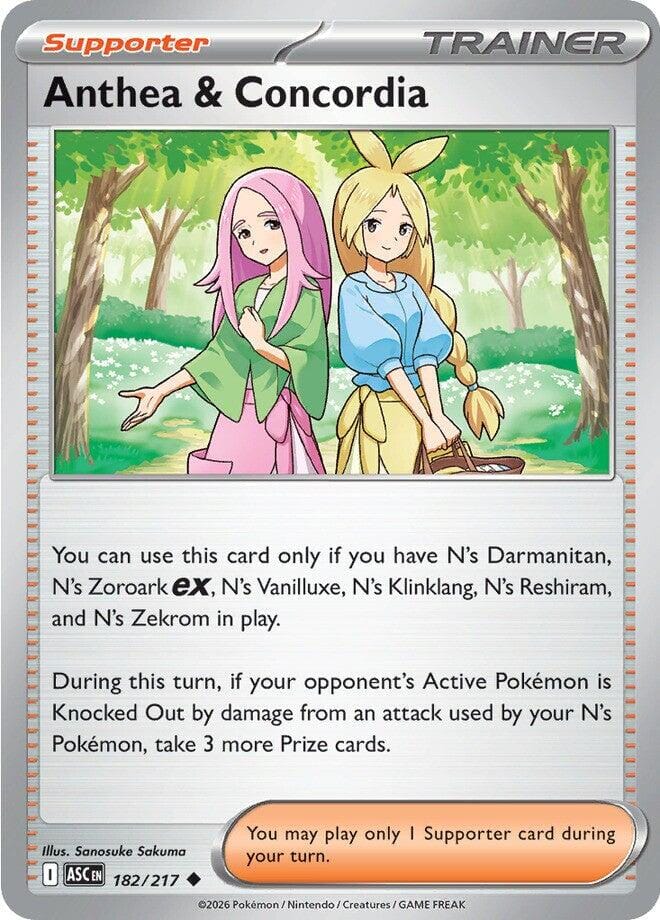 Anthea & Concordia (182/217) (Reverse Holo) [Mega Evolution: Ascended Heroes] Pokemon Single Pokémon  | Multizone: Comics And Games