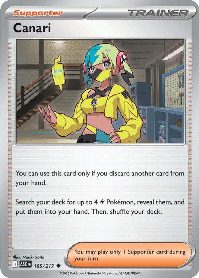 Canari (185/217) [Mega Evolution: Ascended Heroes] Pokemon Single Pokémon  | Multizone: Comics And Games