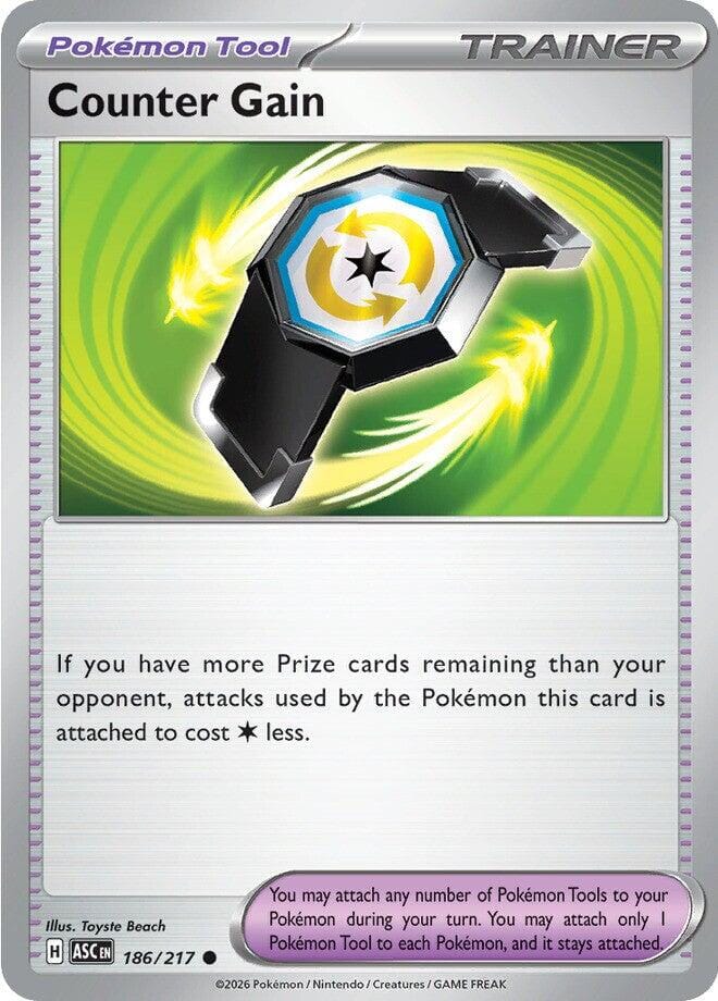 Counter Gain (186/217) [Mega Evolution: Ascended Heroes] Pokemon Single Pokémon  | Multizone: Comics And Games