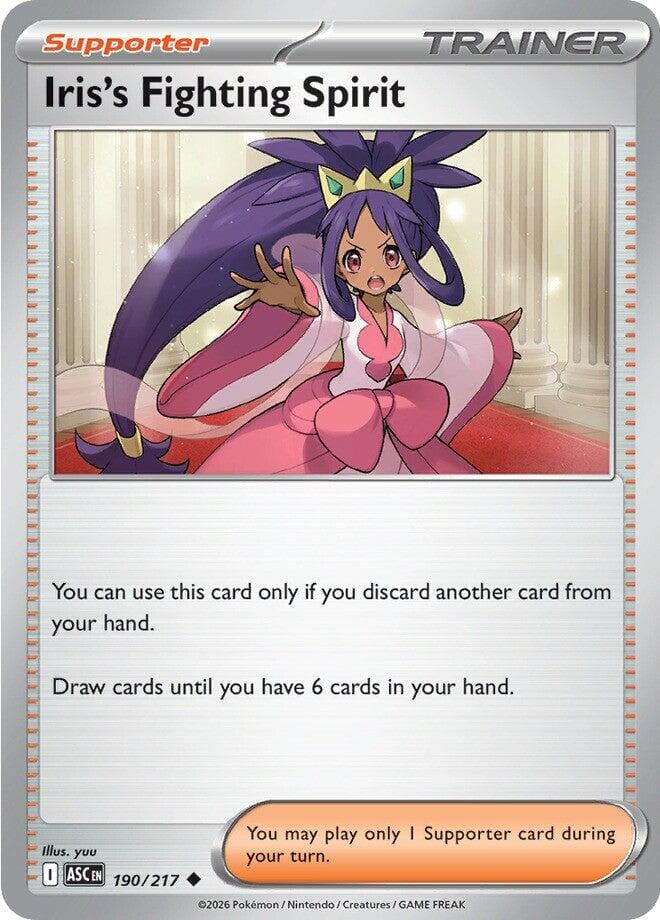 Iris's Fighting Spirit (190/217) [Mega Evolution: Ascended Heroes] Pokemon Single Pokémon  | Multizone: Comics And Games