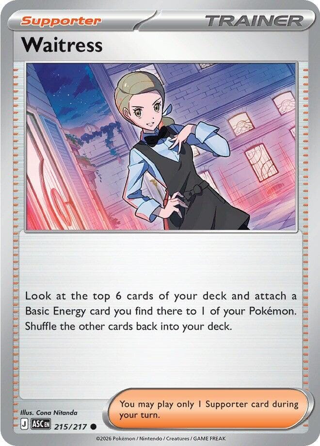 Waitress (215/217) [Mega Evolution: Ascended Heroes] Pokemon Single Pokémon  | Multizone: Comics And Games