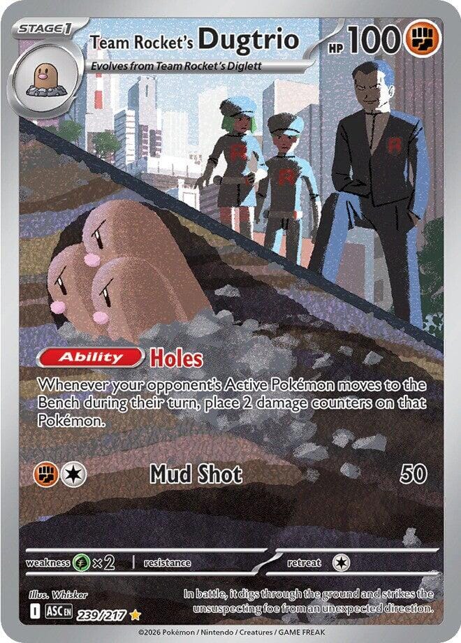 Team Rocket's Dugtrio (239/217) [Mega Evolution: Ascended Heroes] Pokemon Single Pokémon  | Multizone: Comics And Games