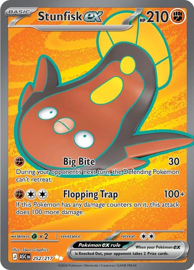 Stunfisk ex (252/217) [Mega Evolution: Ascended Heroes] Pokemon Single Pokémon  | Multizone: Comics And Games