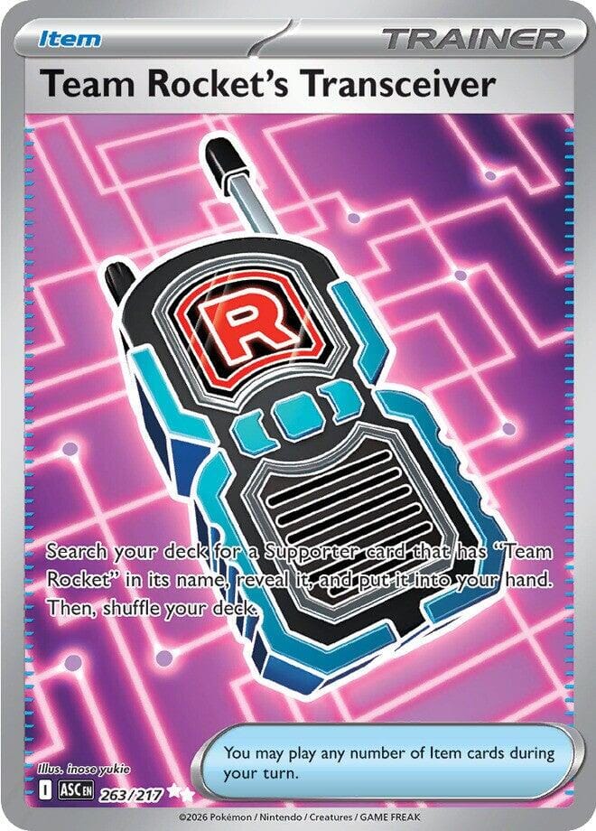 Team Rocket's Transceiver (263/217) [Mega Evolution: Ascended Heroes] Pokemon Single Pokémon  | Multizone: Comics And Games