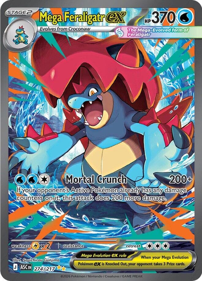 Mega Feraligatr ex (274/217) [Mega Evolution: Ascended Heroes] Pokemon Single Pokémon  | Multizone: Comics And Games