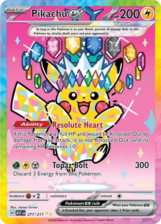 Pikachu ex (277/217) [Mega Evolution: Ascended Heroes] Pokemon Single Pokémon  | Multizone: Comics And Games