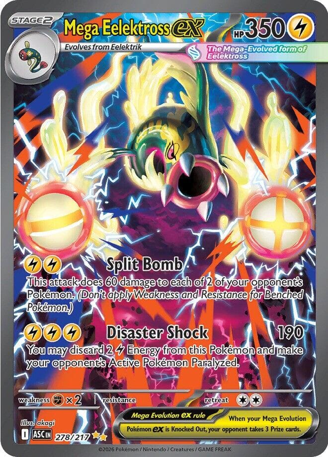 Mega Eelektross ex (278/217) [Mega Evolution: Ascended Heroes] Pokemon Single Pokémon  | Multizone: Comics And Games