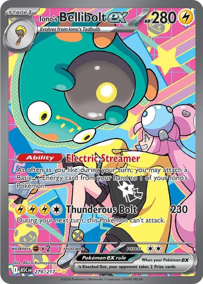 Iono's Bellibolt ex (279/217) [Mega Evolution: Ascended Heroes] Pokemon Single Pokémon  | Multizone: Comics And Games
