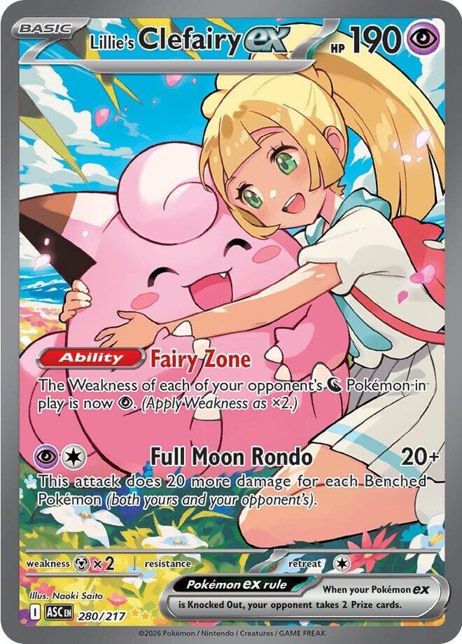 Lillie's Clefairy ex (280/217) [Mega Evolution: Ascended Heroes] Pokemon Single Pokémon  | Multizone: Comics And Games