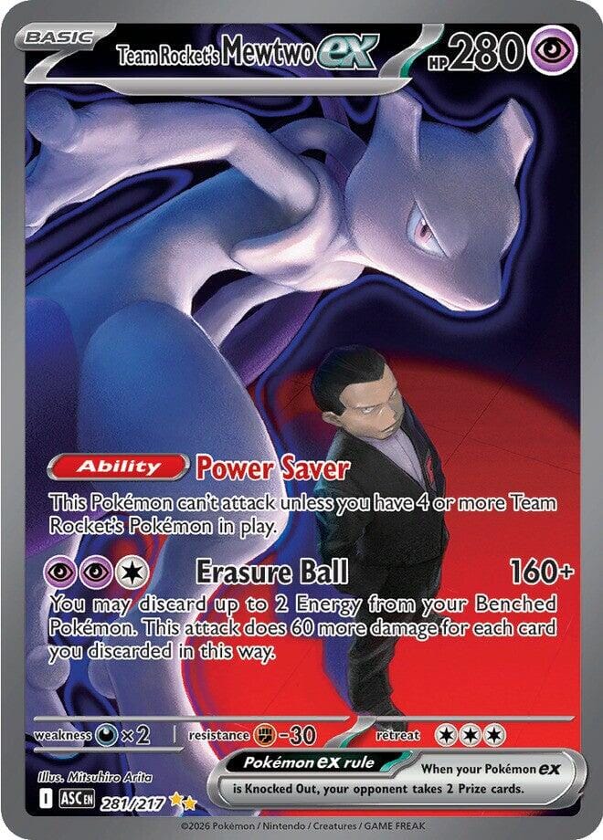 Team Rocket's Mewtwo ex (281/217) [Mega Evolution: Ascended Heroes] Pokemon Single Pokémon  | Multizone: Comics And Games