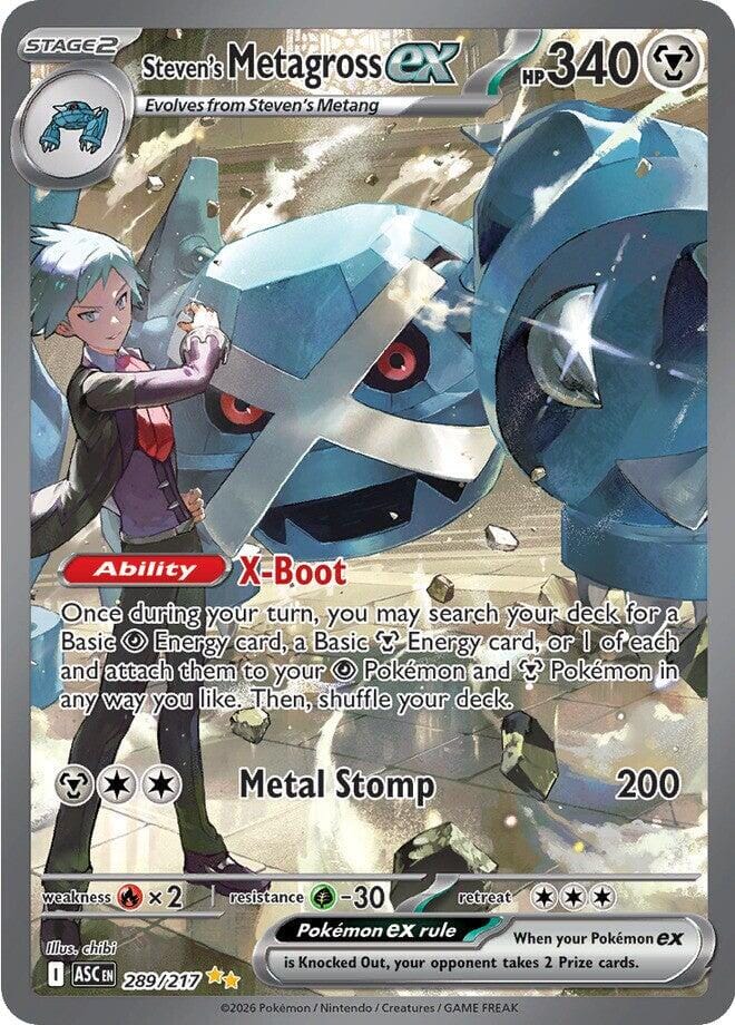 Steven's Metagross ex (289/217) [Mega Evolution: Ascended Heroes] Pokemon Single Pokémon  | Multizone: Comics And Games