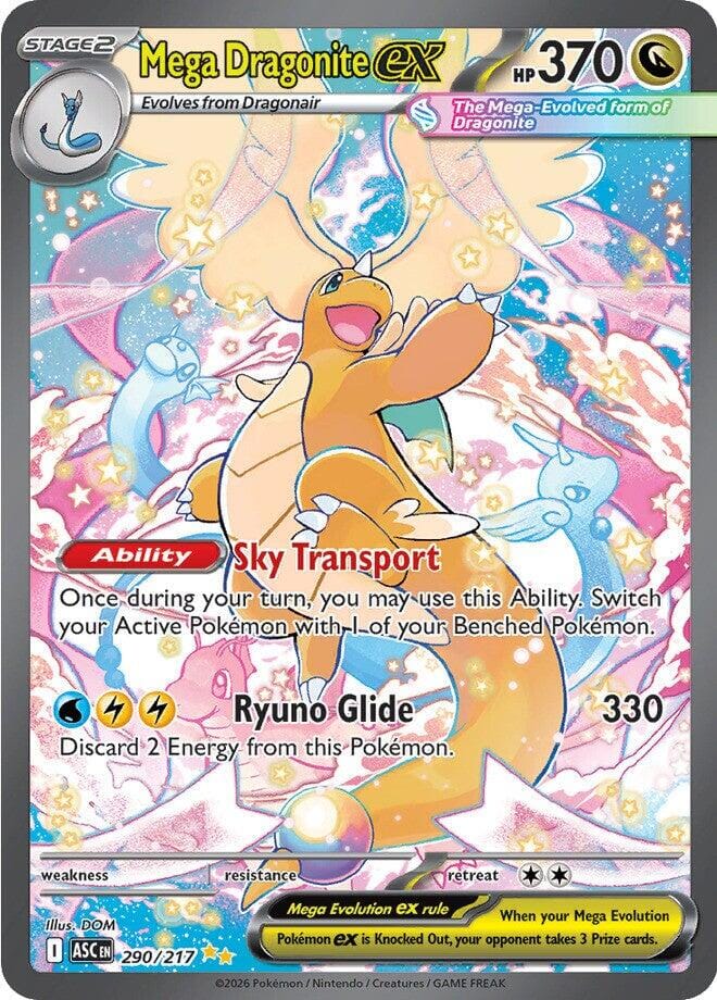 Mega Dragonite ex (290/217) [Mega Evolution: Ascended Heroes] Pokemon Single Pokémon  | Multizone: Comics And Games