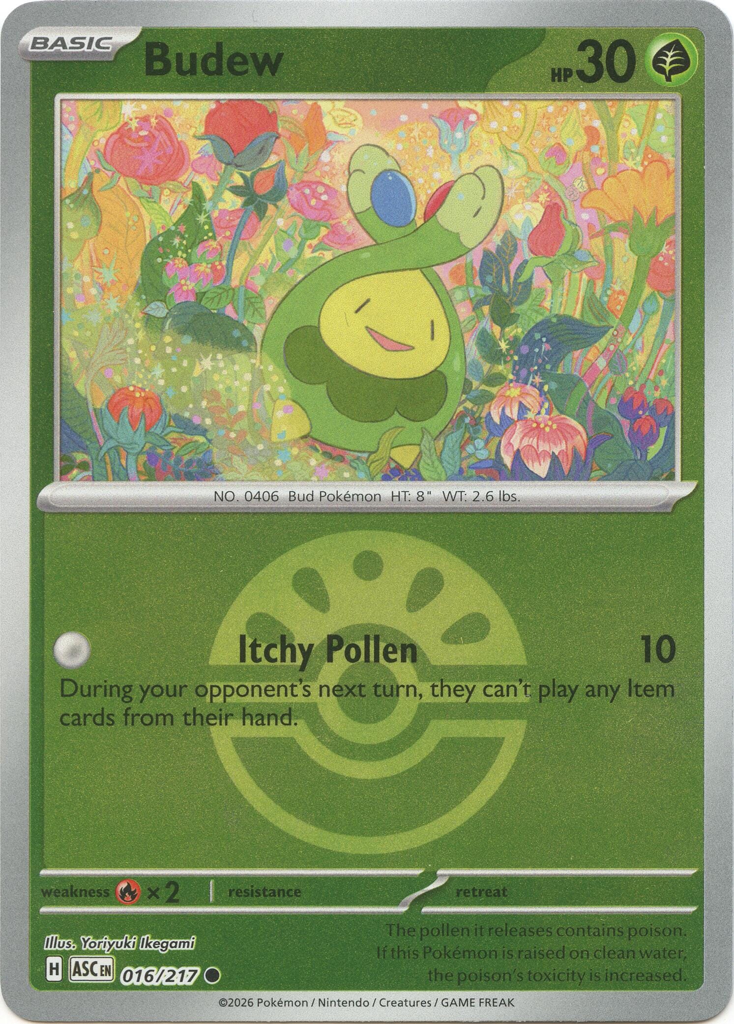 Budew (016/217) (Friend Ball) [Mega Evolution: Ascended Heroes] Pokemon Single Pokémon  | Multizone: Comics And Games