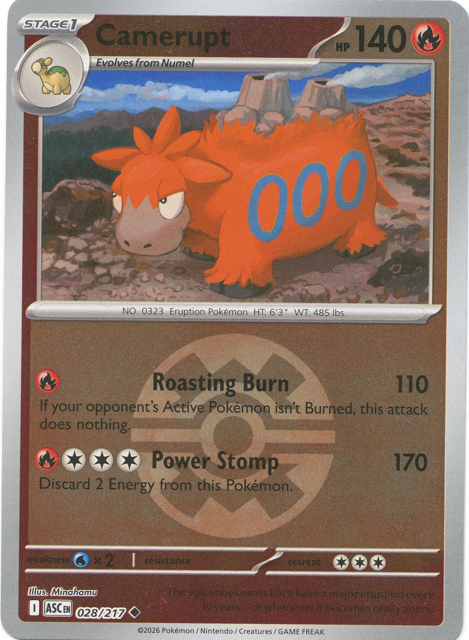 Camerupt (028/217) (Quick Ball) [Mega Evolution: Ascended Heroes] Pokemon Single Pokémon  | Multizone: Comics And Games
