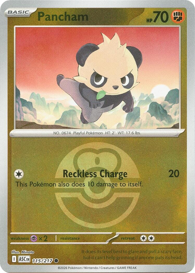 Pancham (115/217) (Love Ball) [Mega Evolution: Ascended Heroes] Pokemon Single Pokémon  | Multizone: Comics And Games