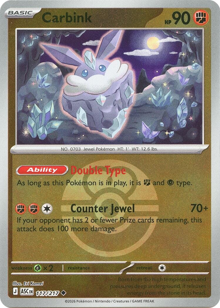 Carbink (117/217) (Dusk Ball) [Mega Evolution: Ascended Heroes] Pokemon Single Pokémon  | Multizone: Comics And Games