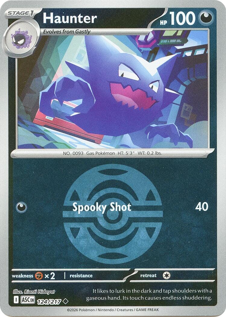 Haunter (124/217) (Dusk Ball) [Mega Evolution: Ascended Heroes] Pokemon Single Pokémon  | Multizone: Comics And Games