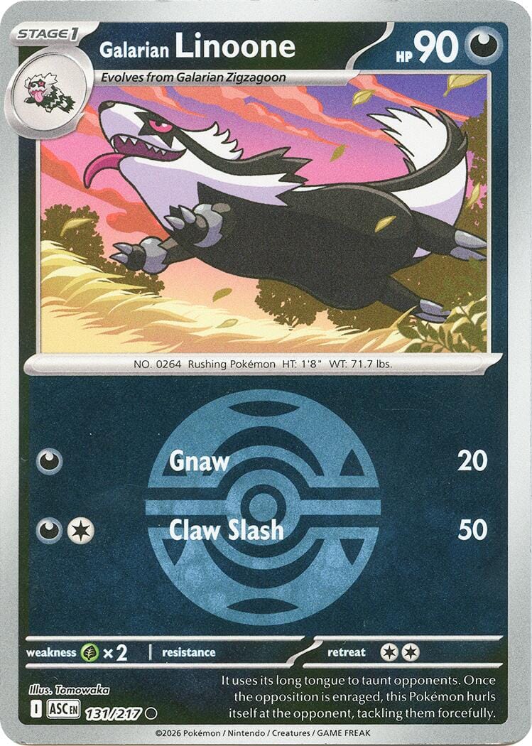 Galarian Linoone (131/217) (Dusk Ball) [Mega Evolution: Ascended Heroes] Pokemon Single Pokémon  | Multizone: Comics And Games