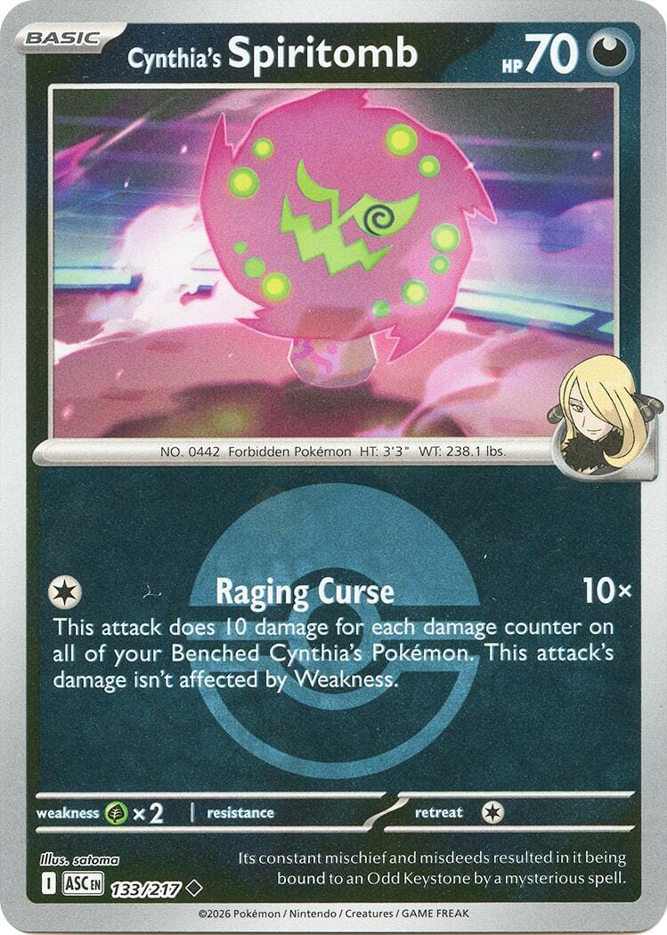 Cynthia's Spiritomb (133/217) (Poke Ball) [Mega Evolution: Ascended Heroes] Pokemon Single Pokémon  | Multizone: Comics And Games