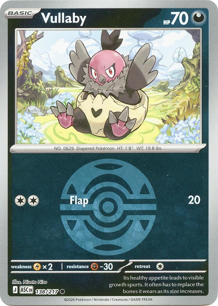 Vullaby (138/217) (Dusk Ball) [Mega Evolution: Ascended Heroes] Pokemon Single Pokémon  | Multizone: Comics And Games