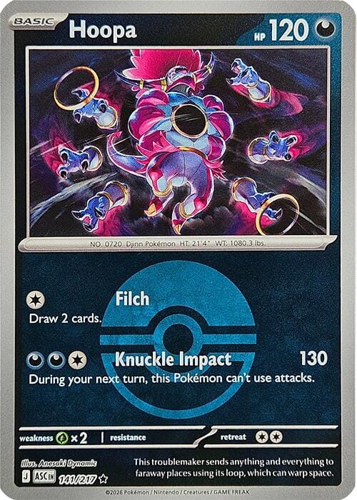 Hoopa (141/217) (Poke Ball) [Mega Evolution: Ascended Heroes] Pokemon Single Pokémon  | Multizone: Comics And Games
