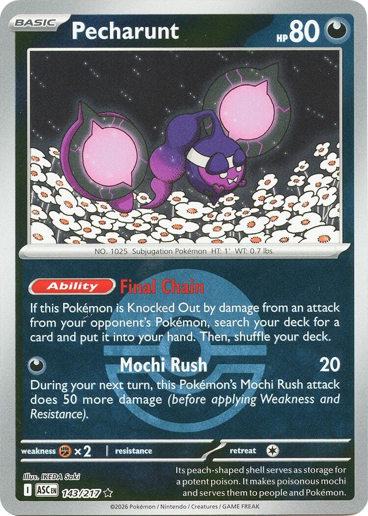 Pecharunt (143/217) (Poke Ball) [Mega Evolution: Ascended Heroes] Pokemon Single Pokémon  | Multizone: Comics And Games