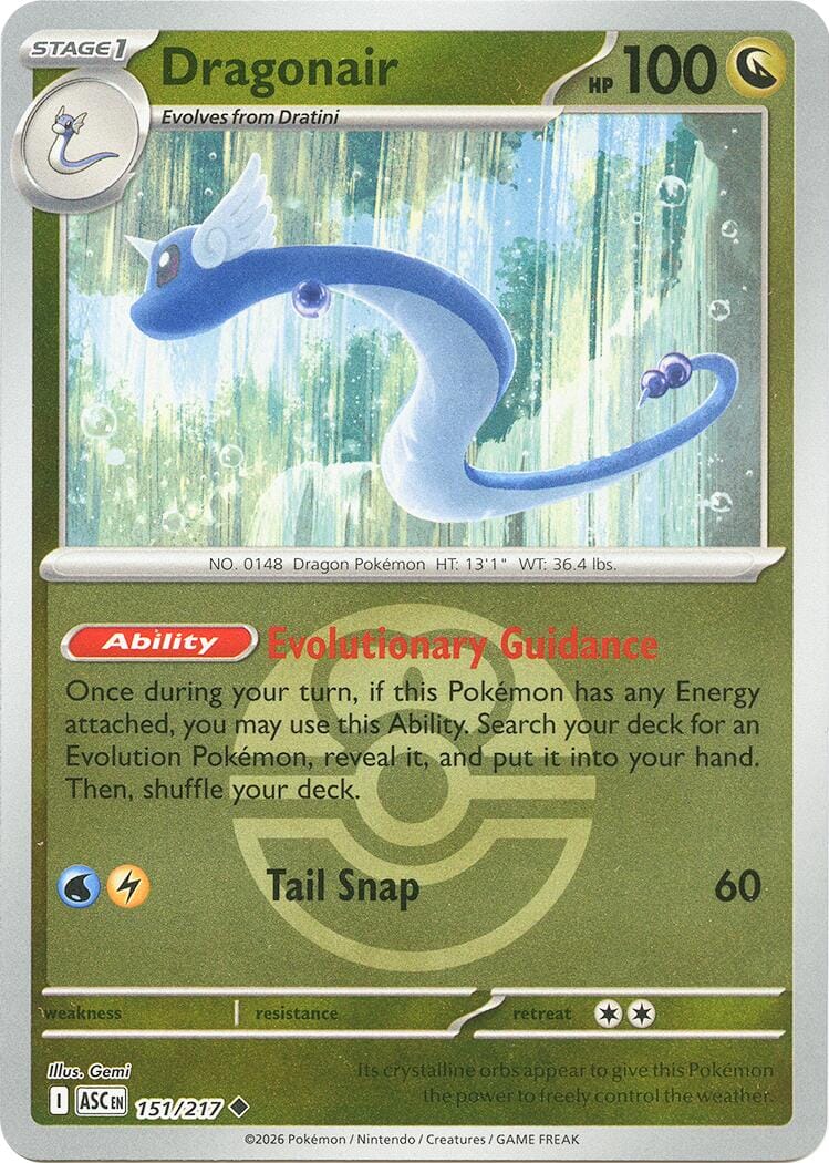 Dragonair (151/217) (Love Ball) [Mega Evolution: Ascended Heroes] Pokemon Single Pokémon  | Multizone: Comics And Games