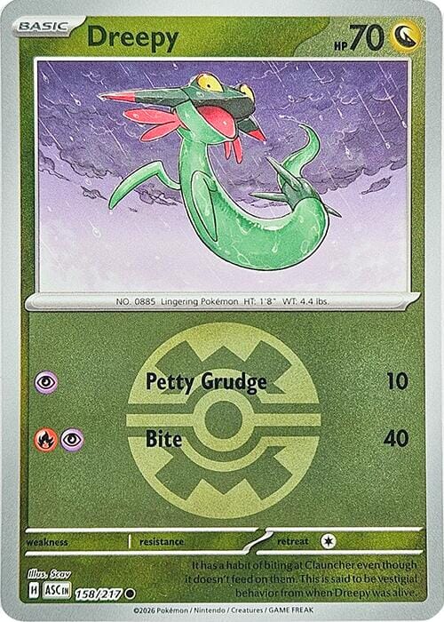 Dreepy (158/217) (Quick Ball) [Mega Evolution: Ascended Heroes] Pokemon Single Pokémon  | Multizone: Comics And Games
