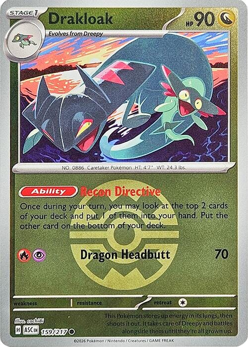 Drakloak (159/217) (Quick Ball) [Mega Evolution: Ascended Heroes] Pokemon Single Pokémon  | Multizone: Comics And Games