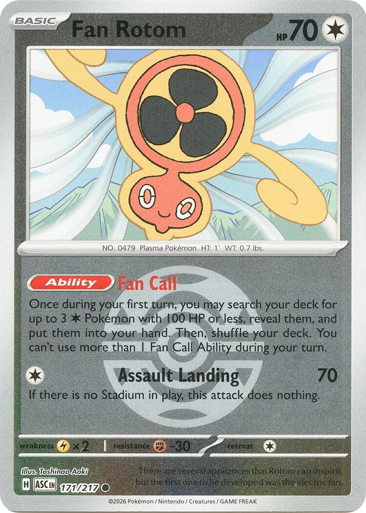 Fan Rotom (171/217) (Dusk Ball) [Mega Evolution: Ascended Heroes] Pokemon Single Pokémon  | Multizone: Comics And Games