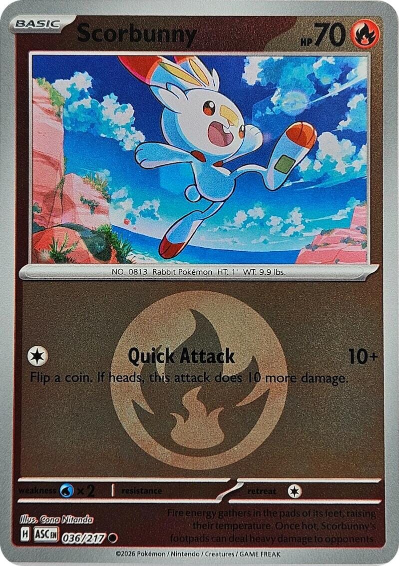 Scorbunny (036/217) (Energy Symbol Pattern) [Mega Evolution: Ascended Heroes] Pokemon Single Pokémon  | Multizone: Comics And Games