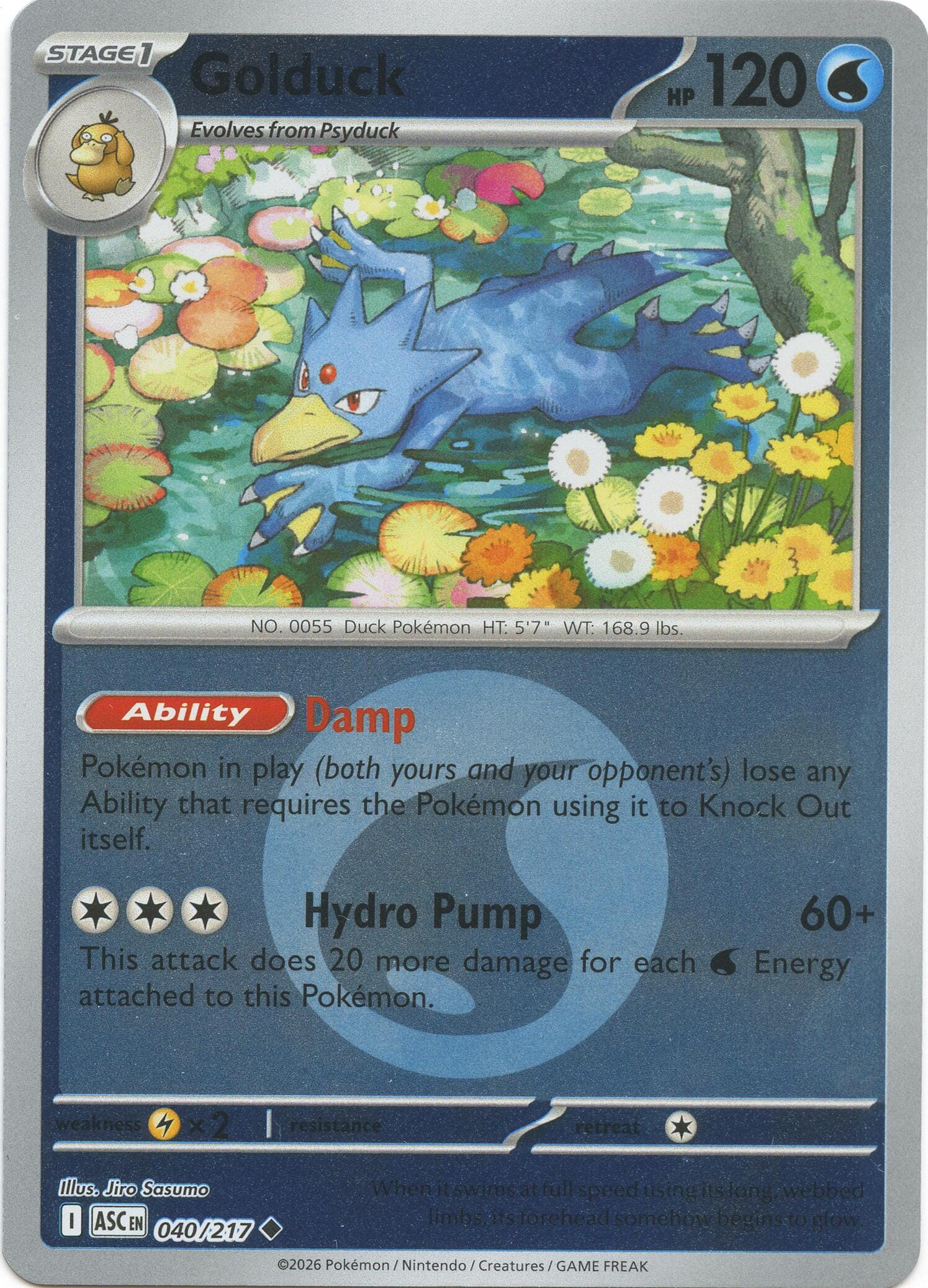 Golduck (040/217) (Energy Symbol Pattern) [Mega Evolution: Ascended Heroes] Pokemon Single Pokémon  | Multizone: Comics And Games