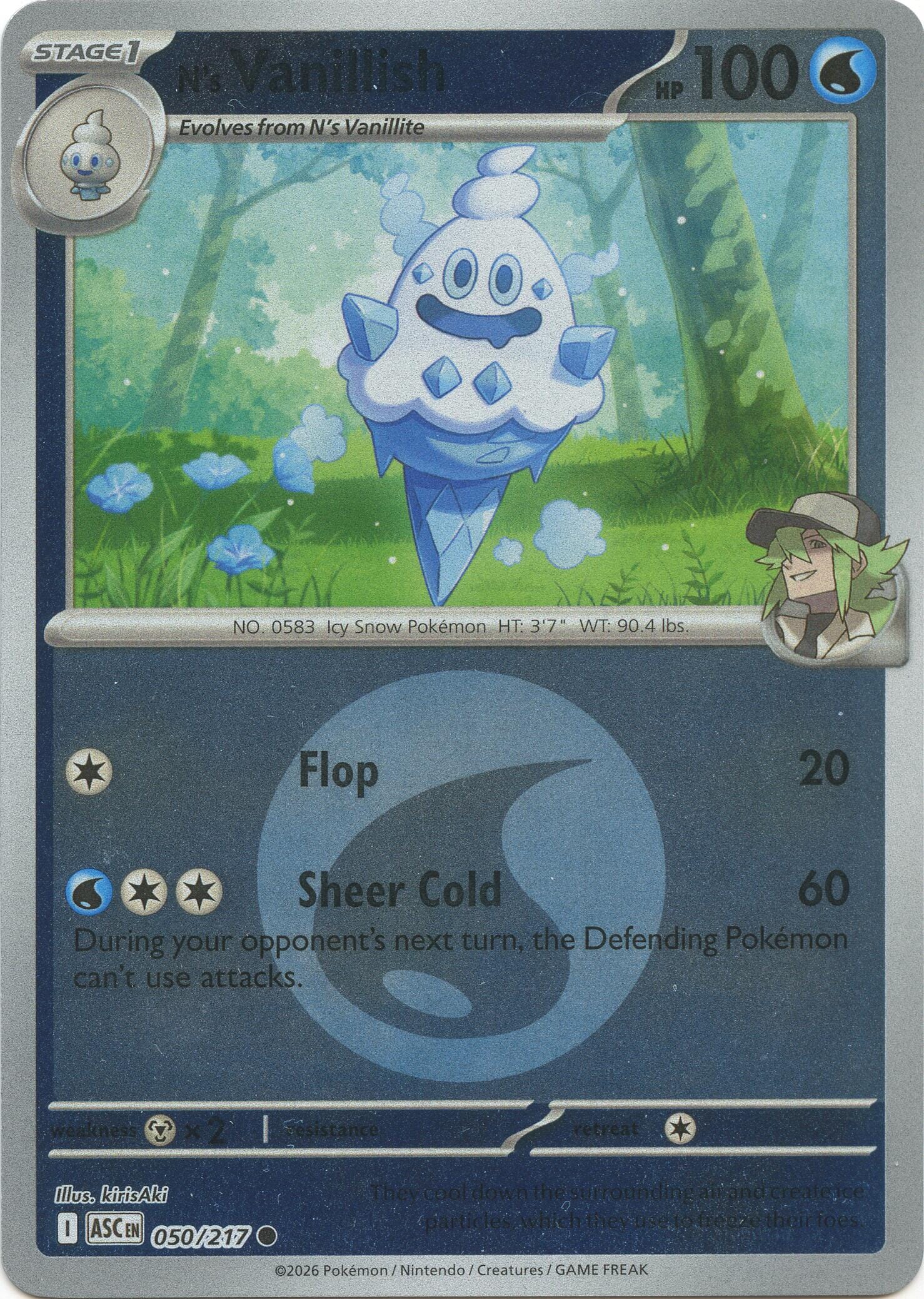 N's Vanillish (050/217) (Energy Symbol Pattern) [Mega Evolution: Ascended Heroes] Pokemon Single Pokémon  | Multizone: Comics And Games