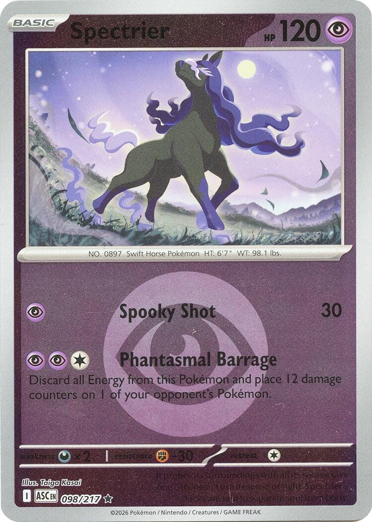 Spectrier (098/217) (Energy Symbol Pattern) [Mega Evolution: Ascended Heroes] Pokemon Single Pokémon  | Multizone: Comics And Games