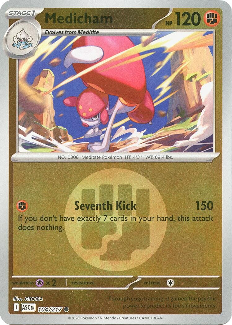 Medicham (104/217) (Energy Symbol Pattern) [Mega Evolution: Ascended Heroes] Pokemon Single Pokémon  | Multizone: Comics And Games