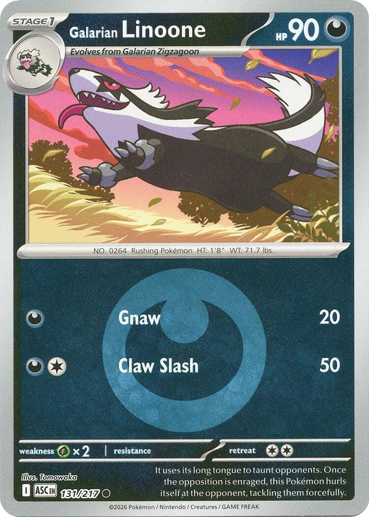 Galarian Linoone (131/217) (Energy Symbol Pattern) [Mega Evolution: Ascended Heroes] Pokemon Single Pokémon  | Multizone: Comics And Games